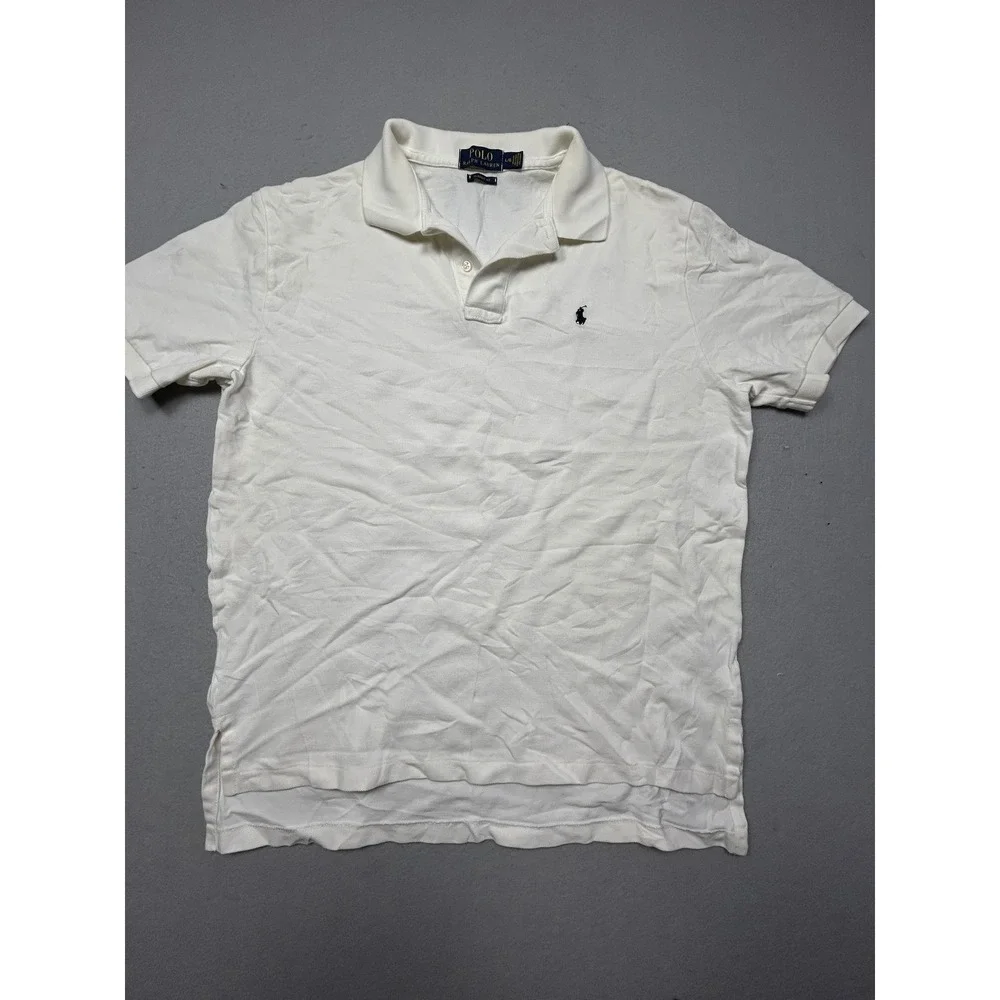 Polo Ralph Lauren Polo Shirt Cotton Pique White L Mens